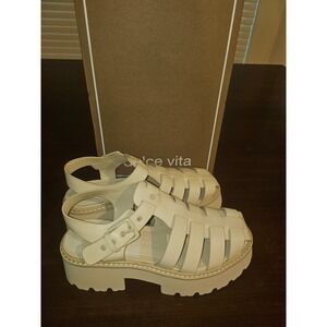 Dolce Vita Women's Lasly Tonal Light Yellow Platform Sandal Shoe, Size 8 NIB